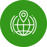 Location icon on green background
